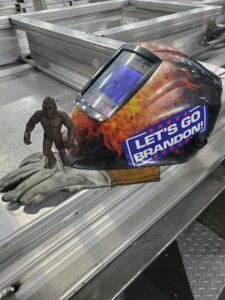 gloves and welding hoods